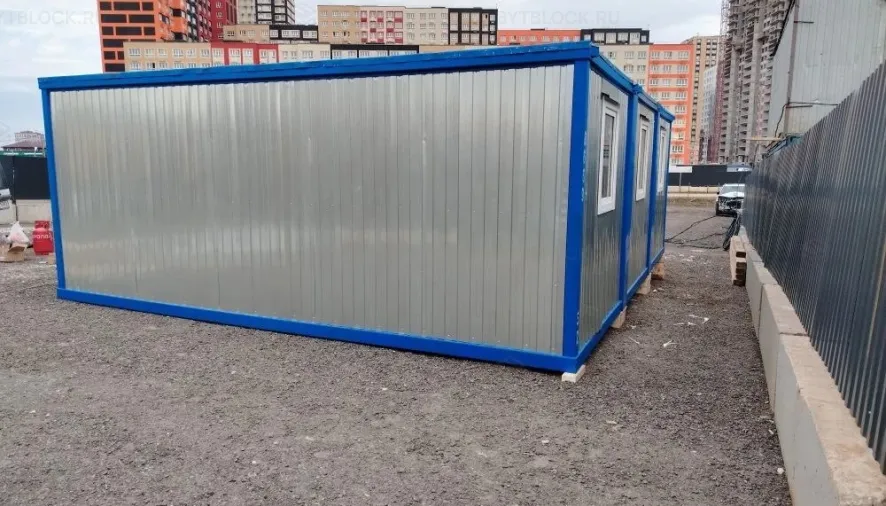 Модульное здание из трёх блок-контейнеров (г. Москва, ул. Мосфильмовская)
